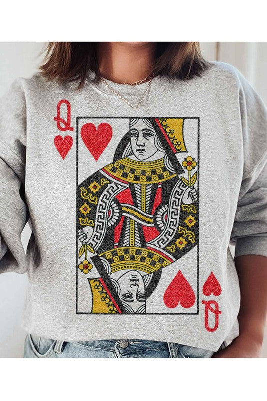 Queen of Hearts Sweatshirt - Curvy