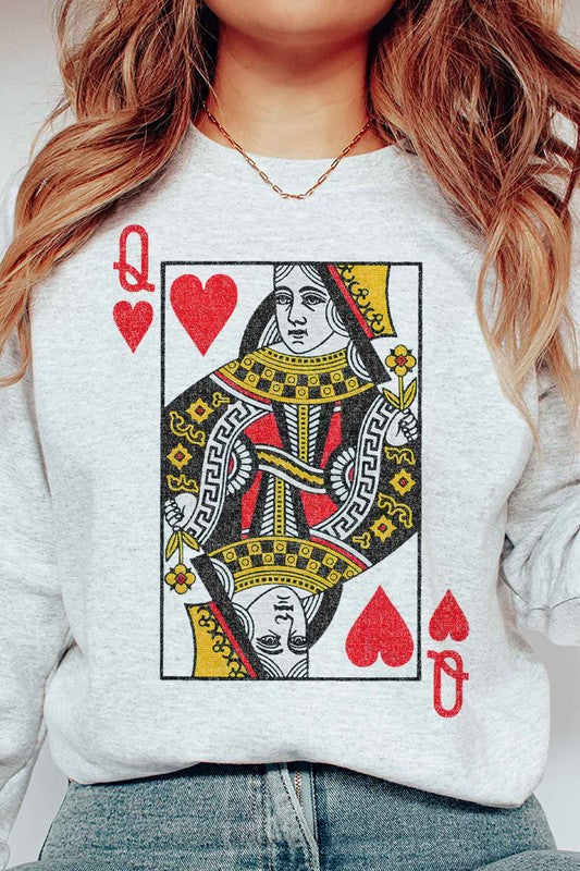 Queen of Hearts Sweatshirt - Curvy