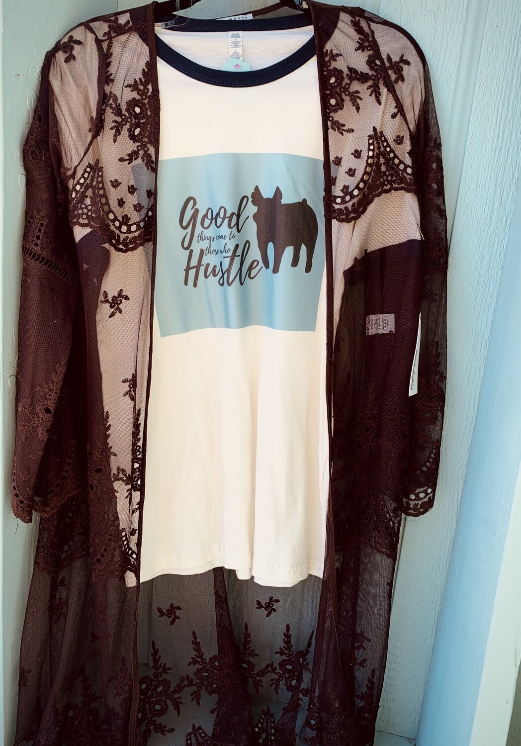 Brown Lace Duster